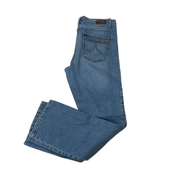 Women's Riders By Lee Midrise Bootcut Size 12M Denim Jeans Med Wash - Picture 1 of 9